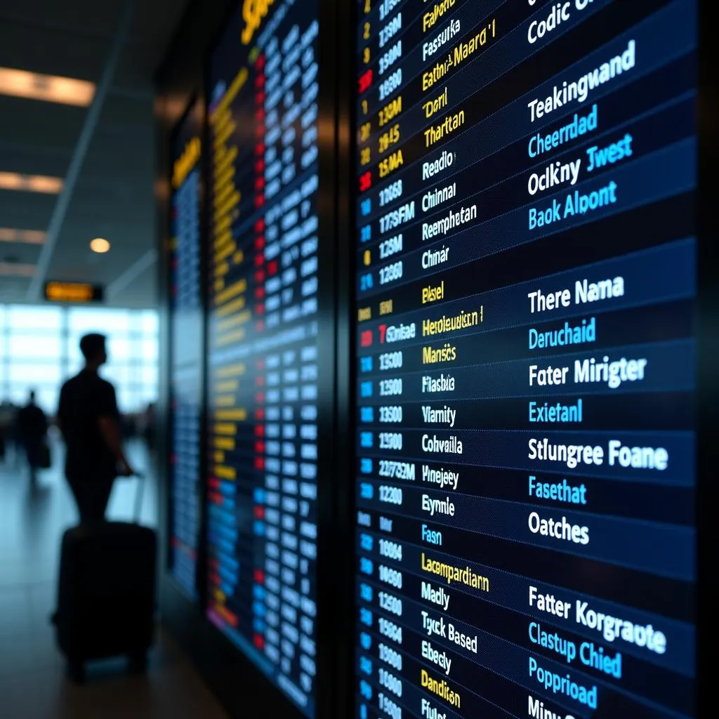 Chennai Airport Departure Board