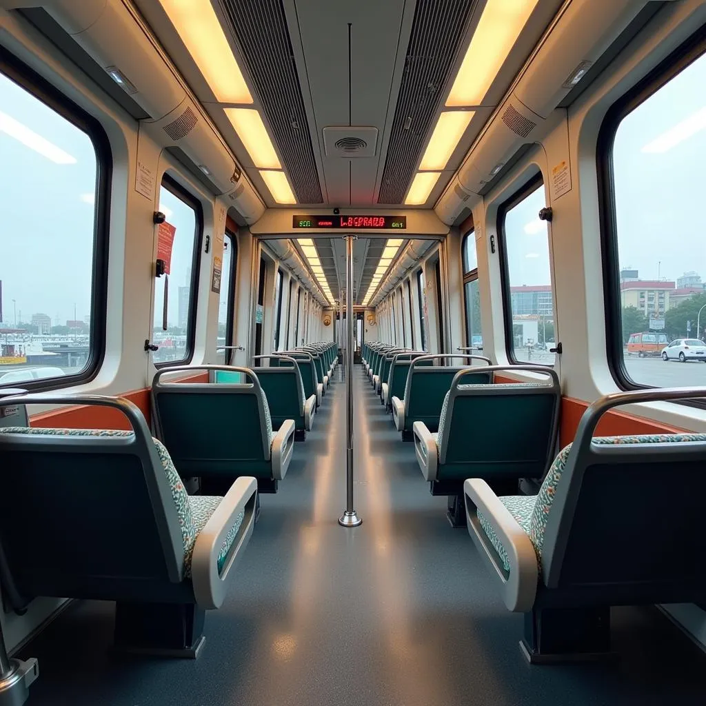 Chennai Airport Metro Train Interior