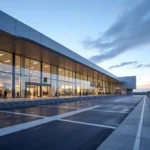 Modern architectural design of Chennai Airport Terminal 3