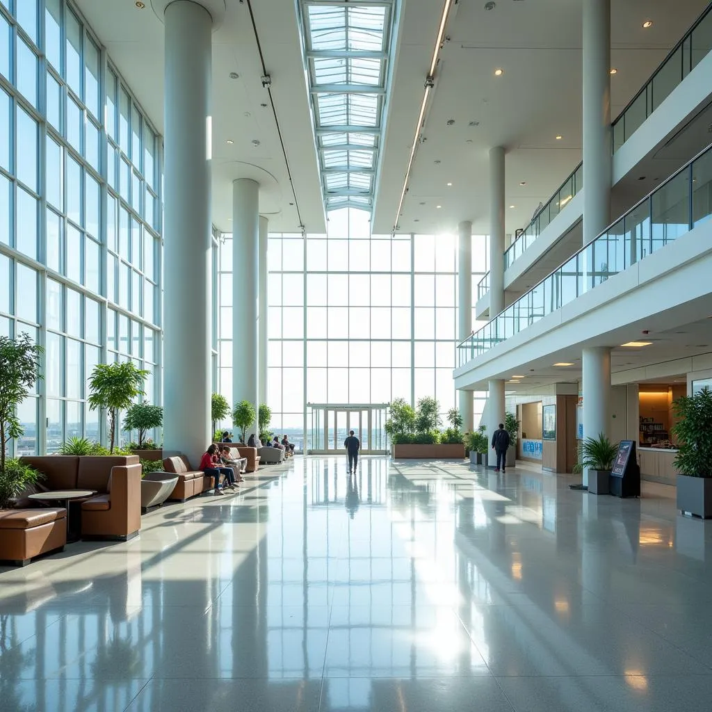 Spacious and modern interior of Chennai Airport Terminal 3