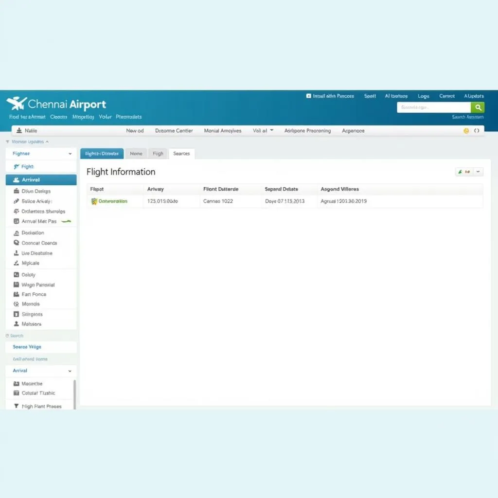 Chennai Airport Website Flight Information