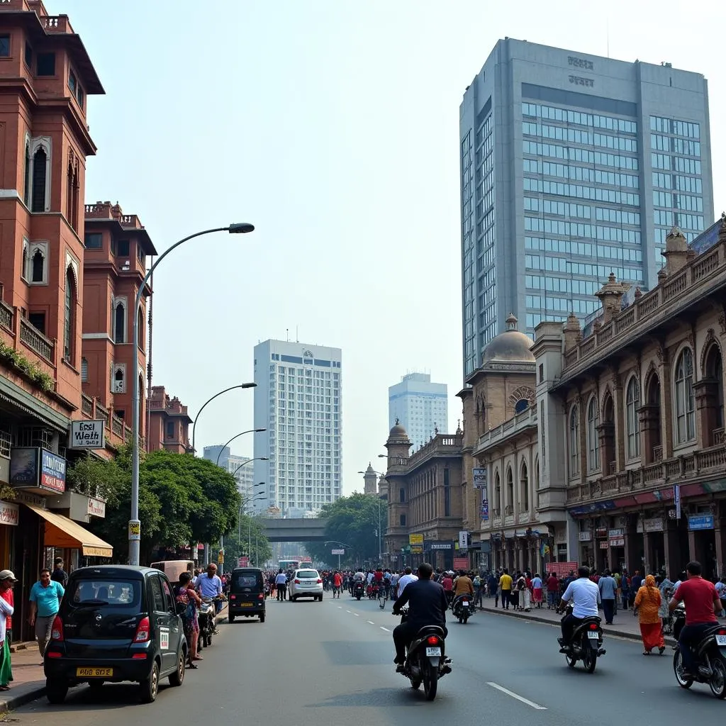 Street view of the Chhatrapati Shivaji International Airport area