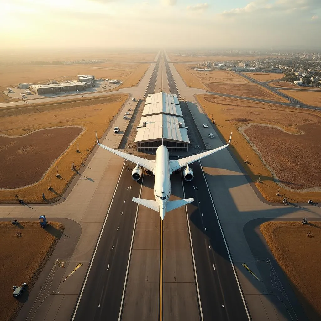 Aerial View of Civil Airport Bikaner