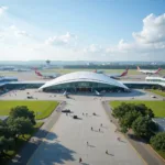 Aerial view of Tiruchirappalli International Airport