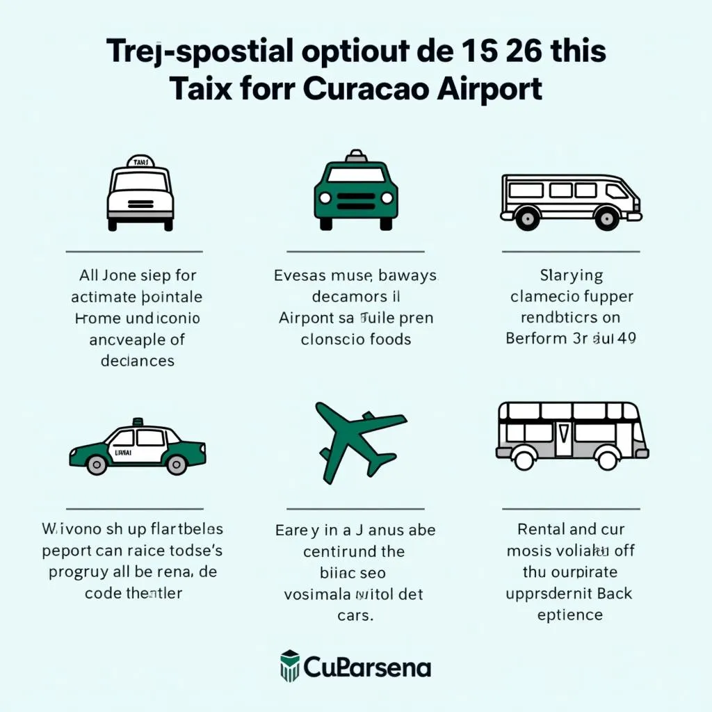 Various transportation options at Curacao Airport