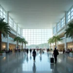 Modern and spacious terminal at Curacao International Airport