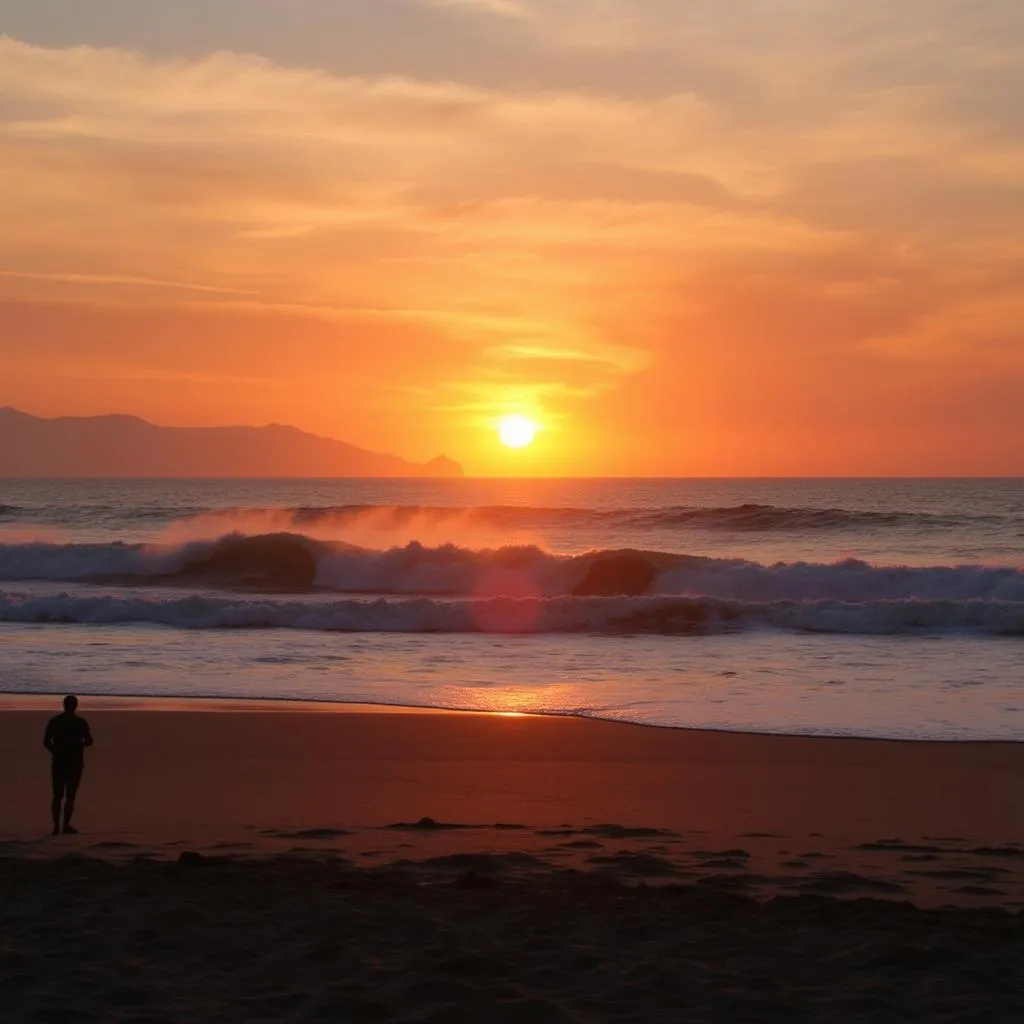 Tranquil Sunset on Daman &amp; Diu Beach 