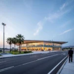 Modern terminal building at Davanagere Airport