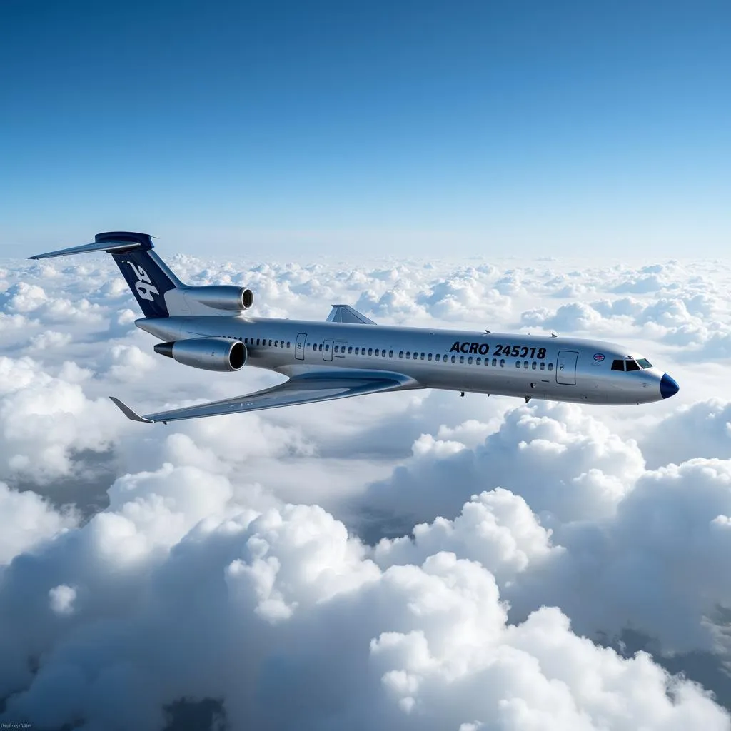 DC-9 soaring above the clouds