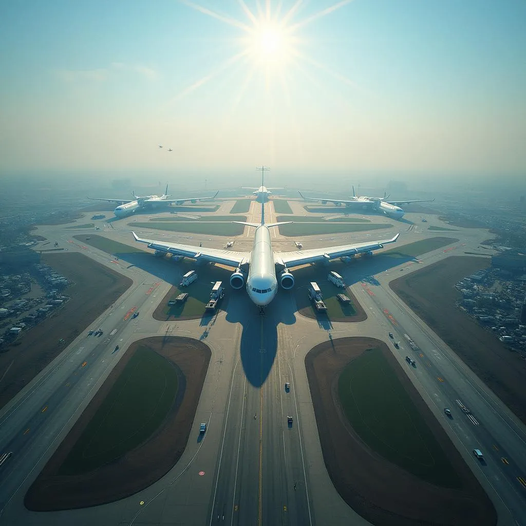 Indira Gandhi International Airport Aerial View