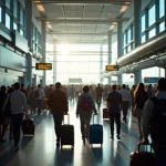 Passengers arriving at Delhi Airport