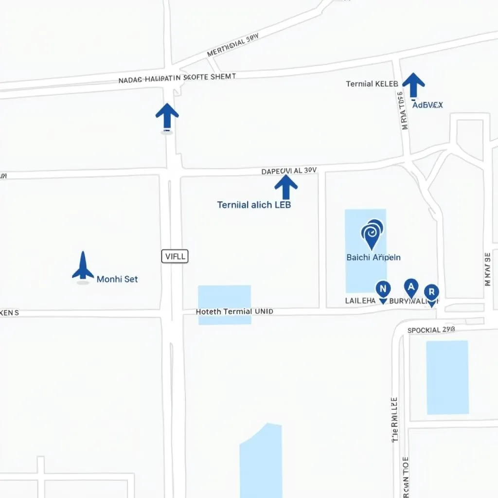 Map of Budget Hotels Near Delhi Airport Terminal 3