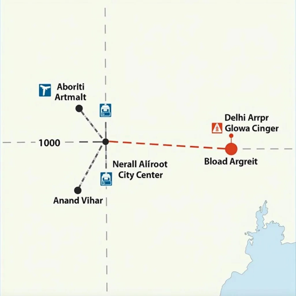 Distances from Delhi Airport Terminal 3