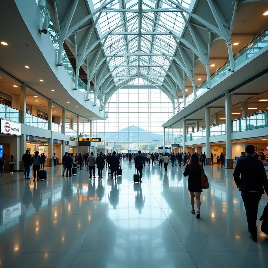 Spacious Interior of Delhi Airport Terminal