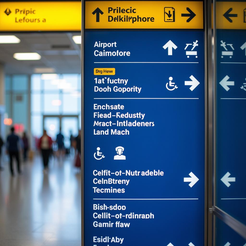 Delhi Airport Terminal Signage