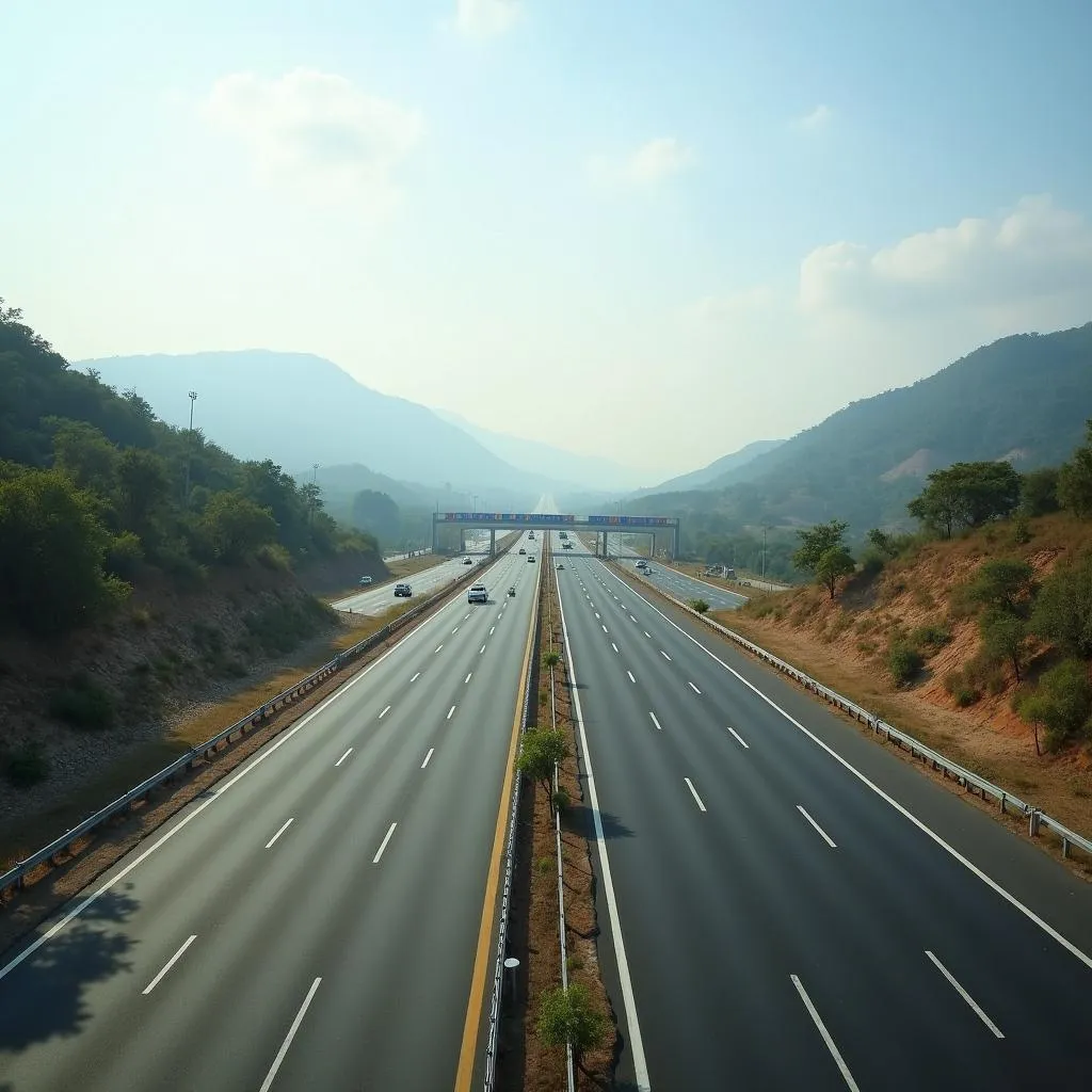 Scenic highway connecting Delhi Airport and Chandigarh