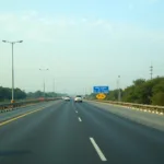 Driving on the Delhi-Greater Noida Expressway