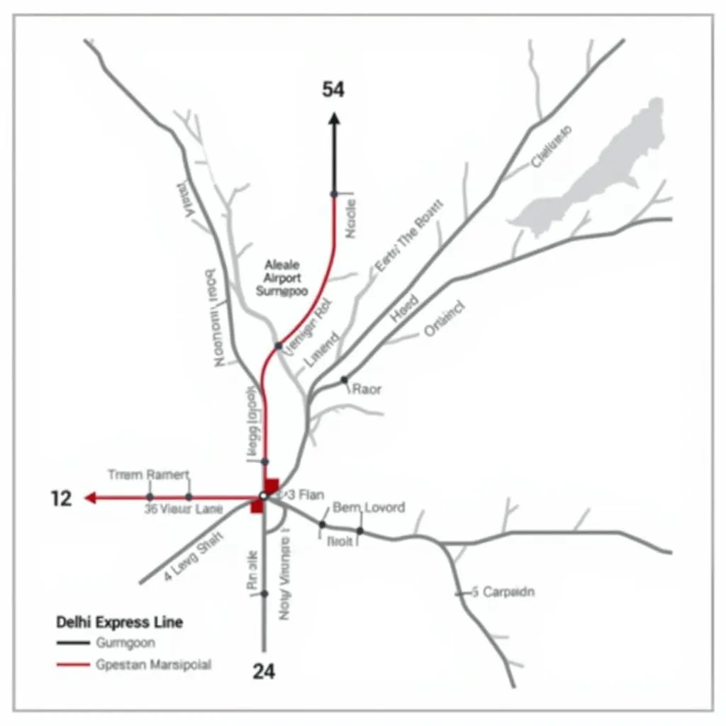 Delhi Metro Airport Express Line Map