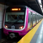 Delhi Metro connecting Anand Vihar and the airport