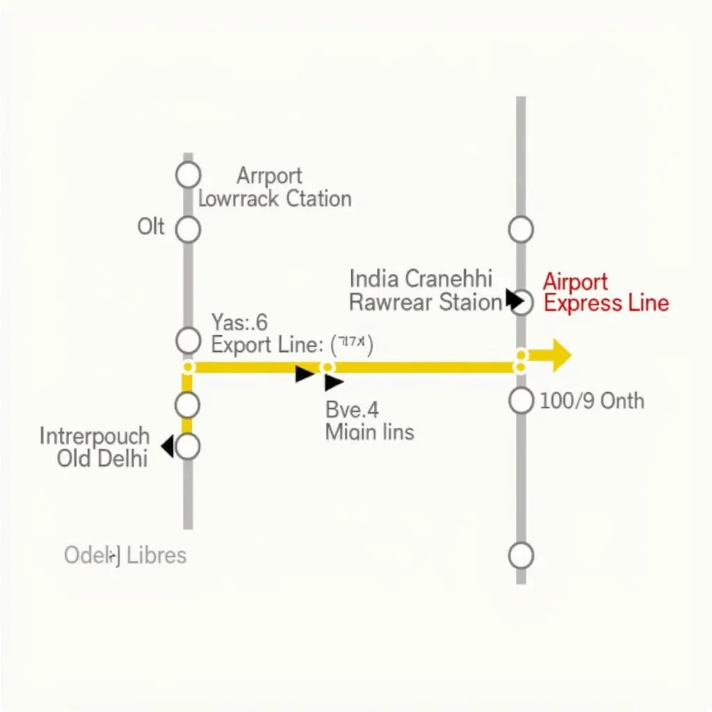 Delhi Metro Map with Airport Line