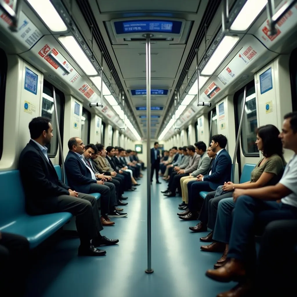 Delhi Metro Train Interior