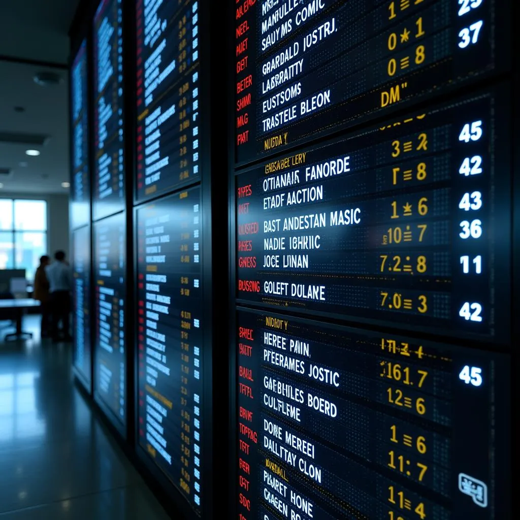 Domestic Airport Departure Board