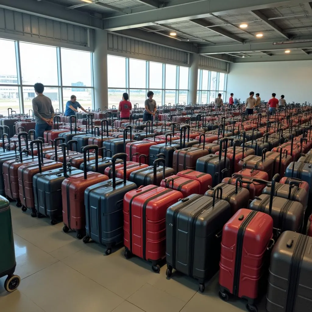 Luggage storage area at Don Mueang Airport