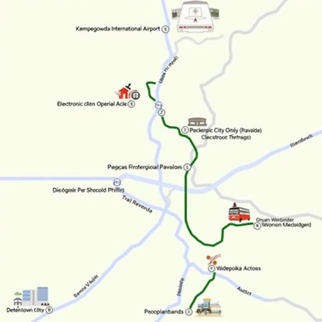 Electronic City Airport Bus Route Map