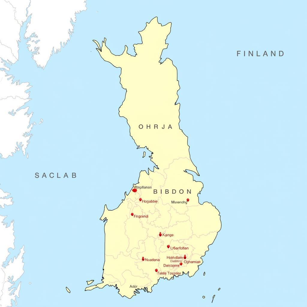 Finland Airport Map