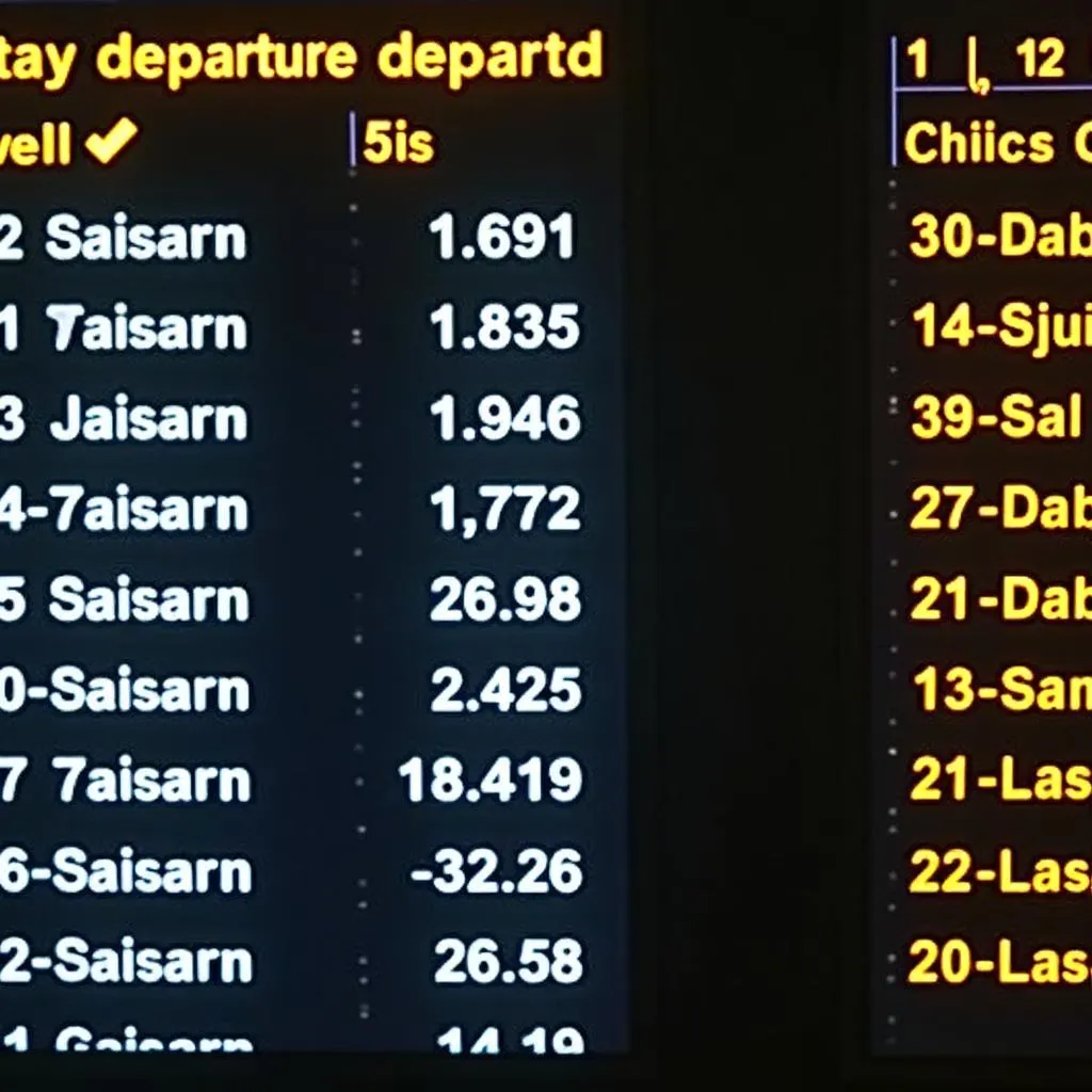 Flight Departure Information at Hyderabad Airport