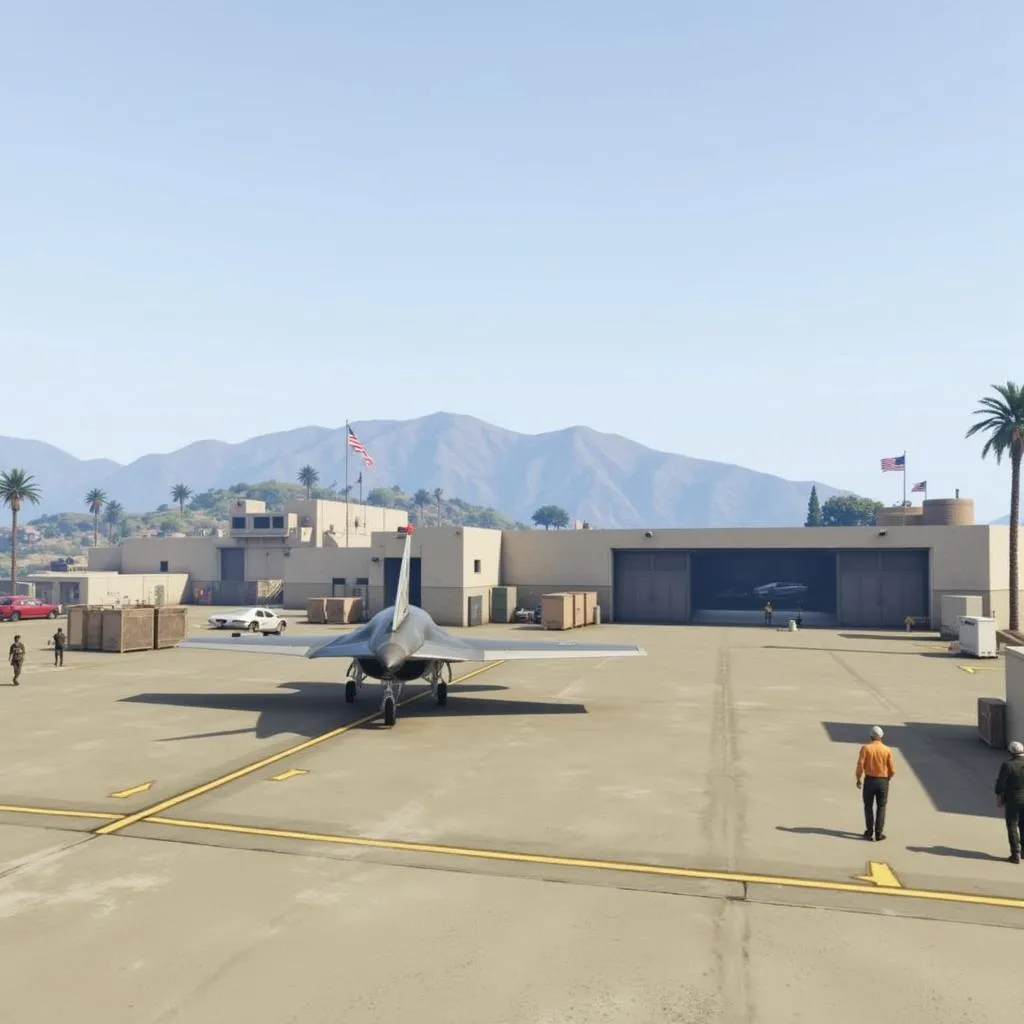 Fort Zancudo Military Base in GTA V