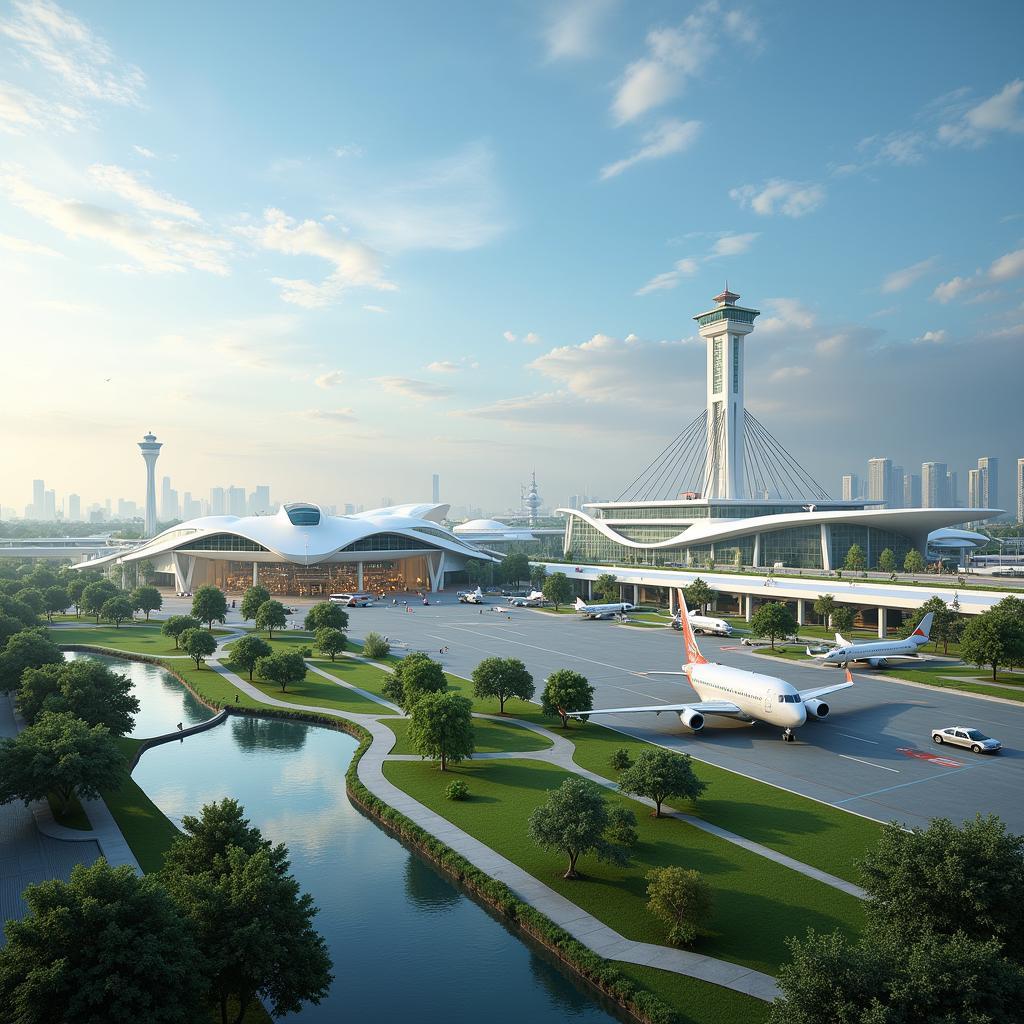 Artist's Rendition of a Future Indian Airport