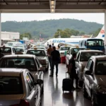 Taxi rank at Goa Airport