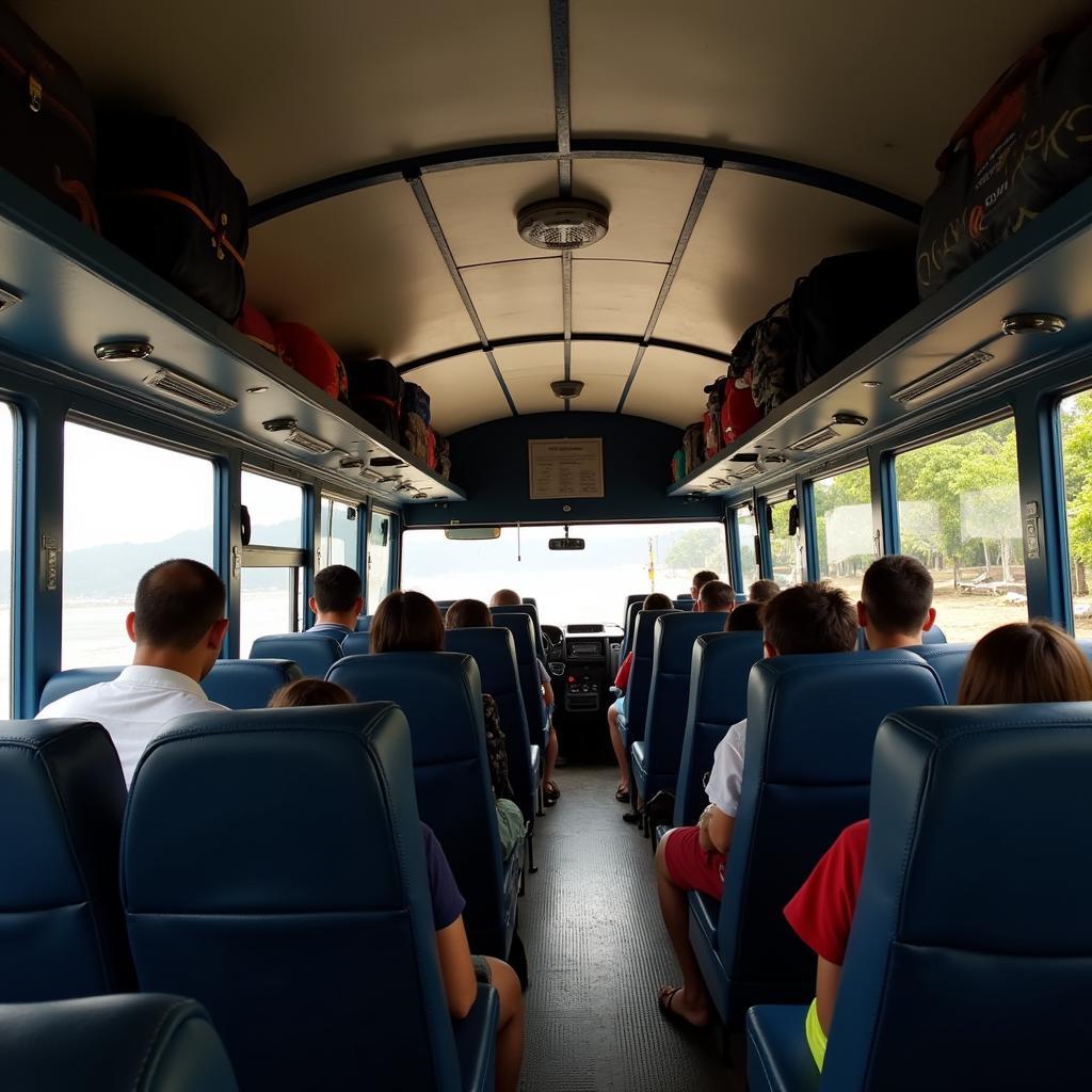 Interior of a Goa Bus