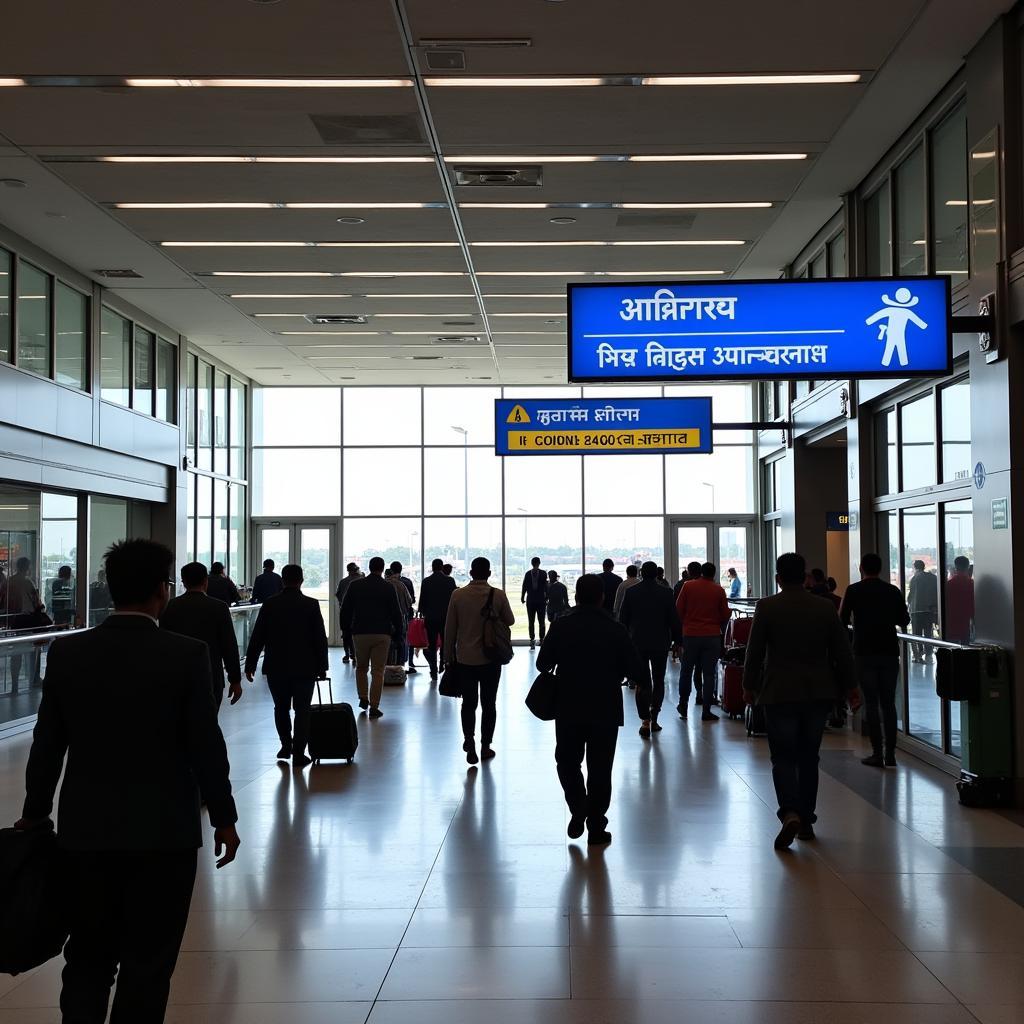 Interior of an Airport in Gujarat