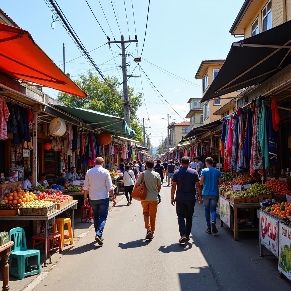 Bustling market on HAL Old Airport Rd