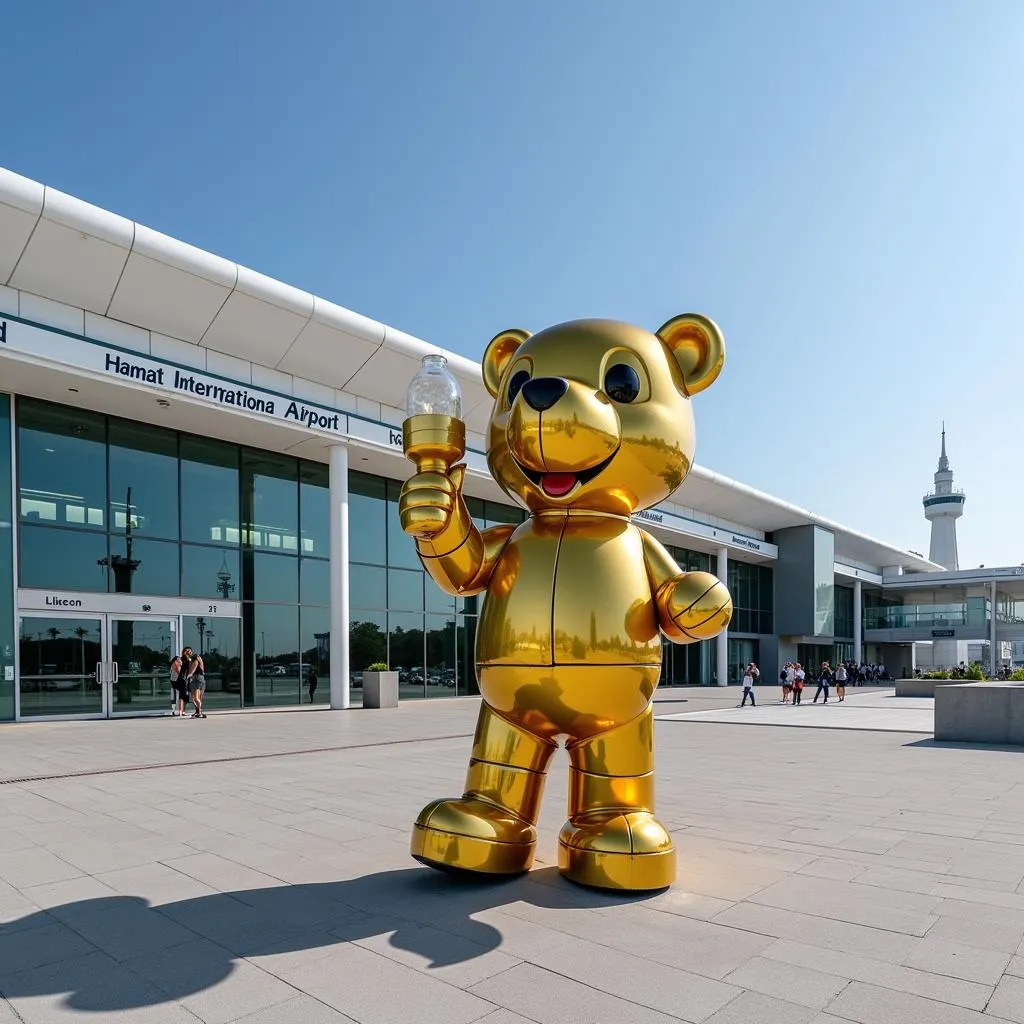 Hamad International Airport Lamp Bear