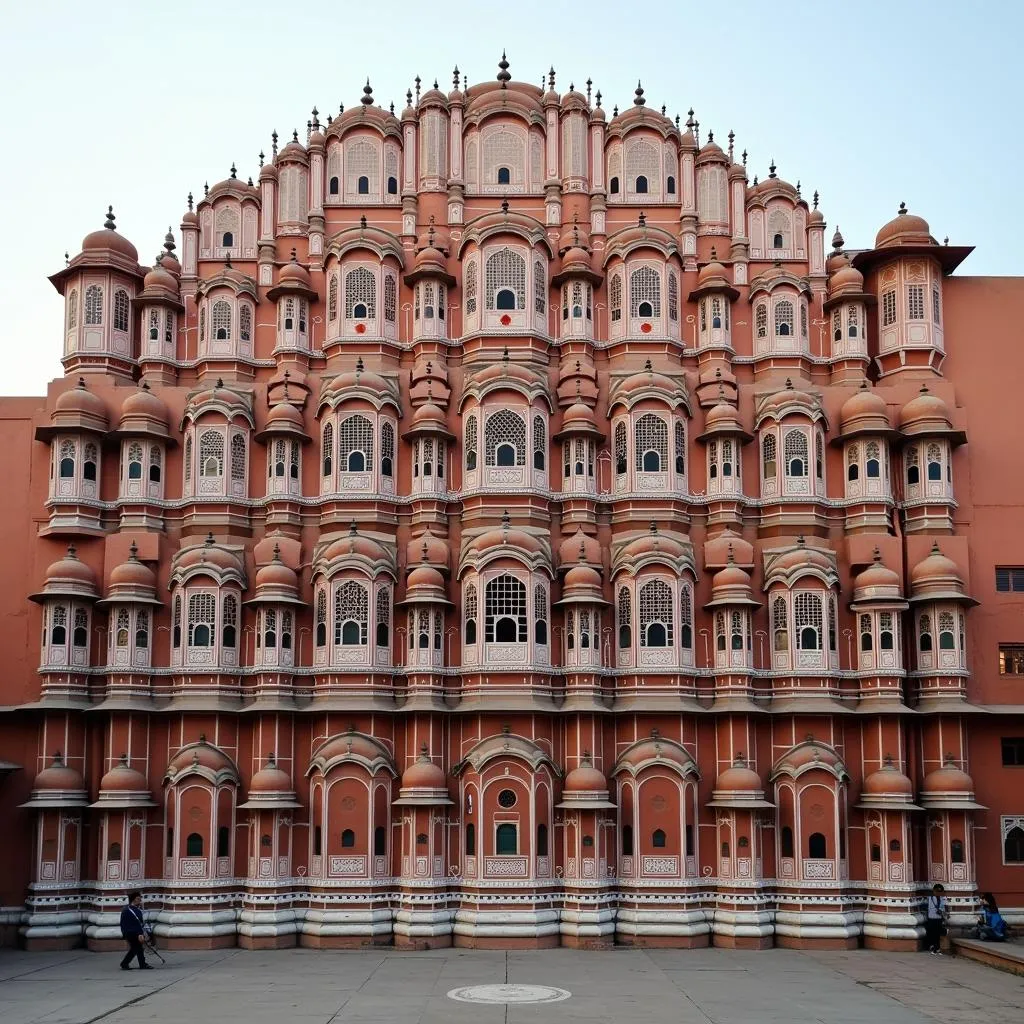 The iconic facade of Hawa Mahal in Jaipur