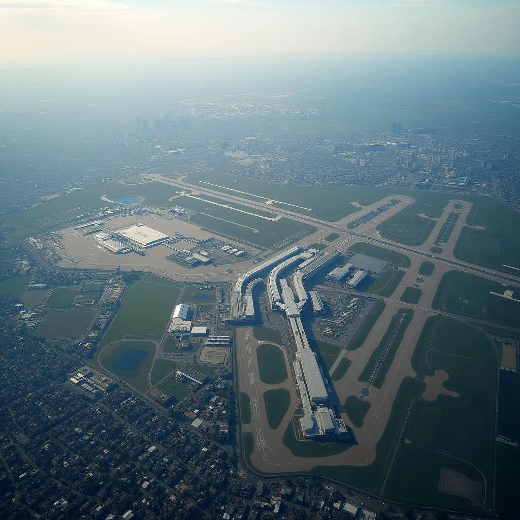 Aerial view of London Heathrow Airport