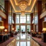 Elegant Lobby of a 5-Star Hotel near Delhi Airport