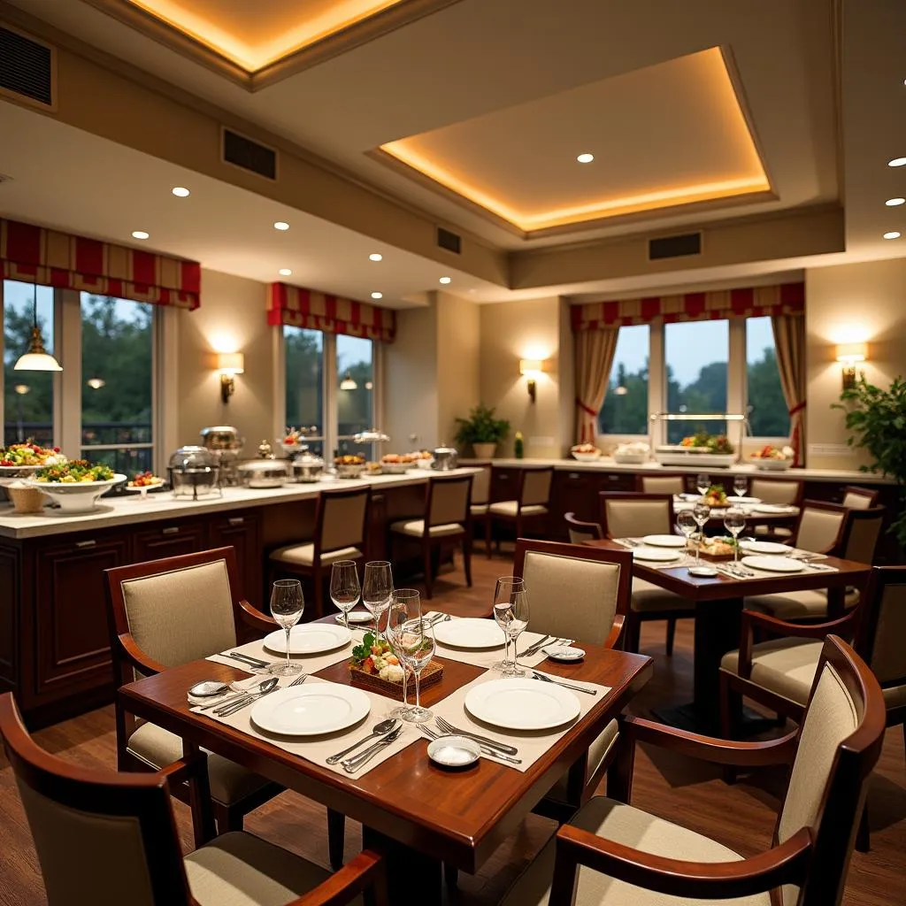 Modern and inviting restaurant inside a 4-star hotel near IGI Airport