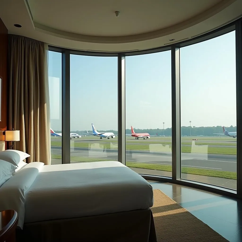 Hotel Room with Airport View