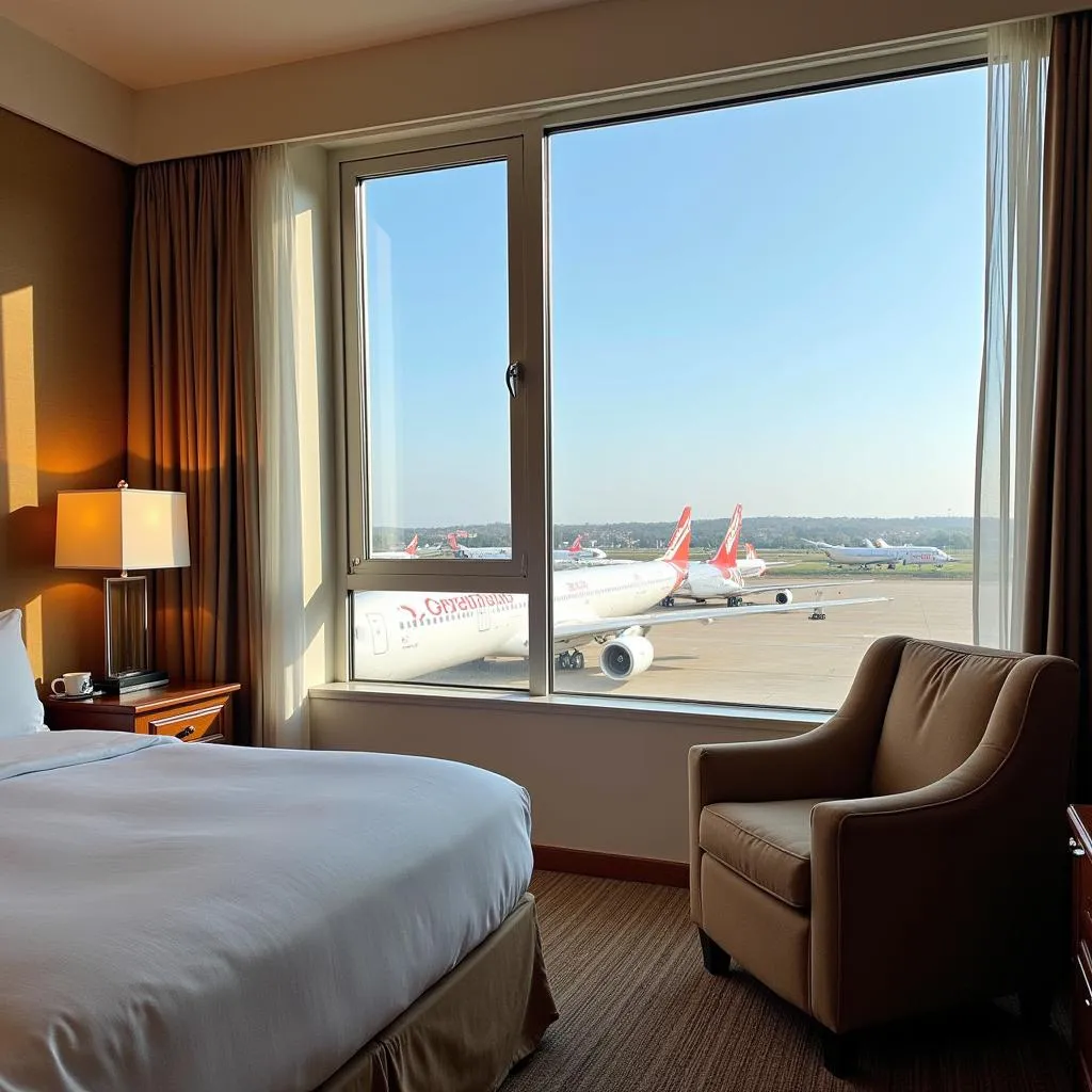 Hotel Room with Airport View