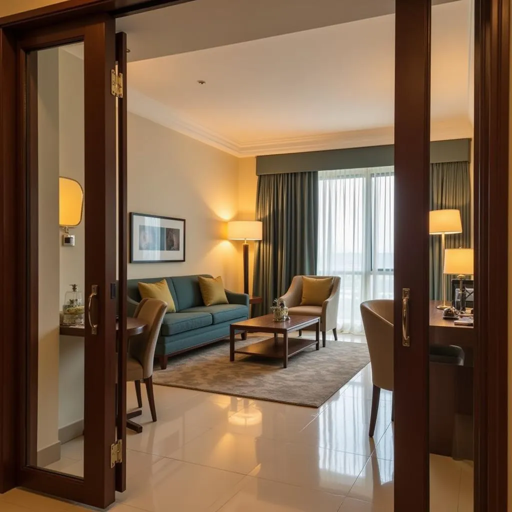 Spacious suite with modern amenities in a 5-star hotel near Madurai Airport