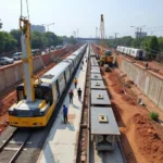 Hyderabad Airport Metro Construction