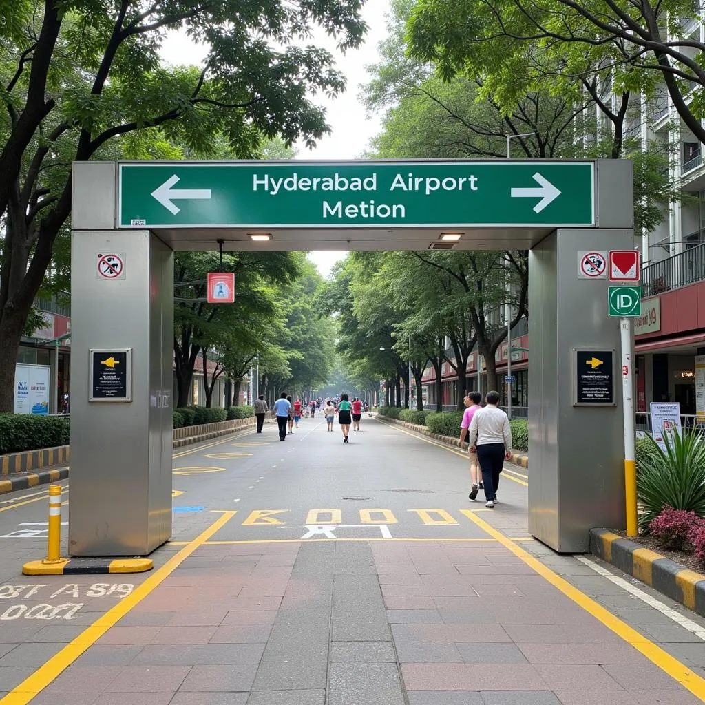 Hyderabad Airport Metro Station Entrance