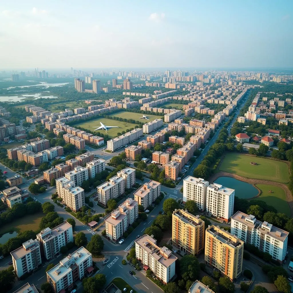 Aerial view of Gaganpahad, Hyderabad