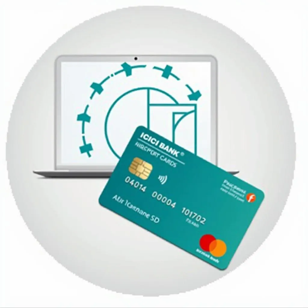 ICICI Bank debit card with airport lounge access icon