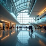 Indira Gandhi International Airport Terminal 3, showcasing modern architecture and design