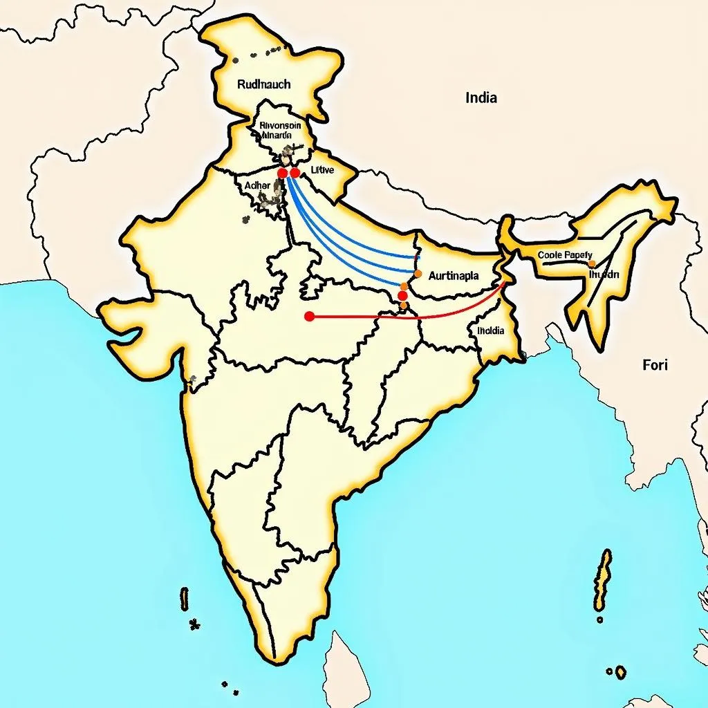 India Airport Network Map